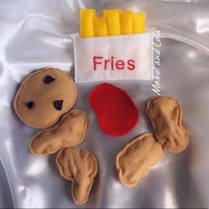 Felt Play Food Chicken Nuggets French Fries Cookie